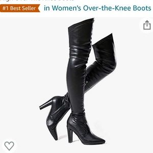 Knee high black boots